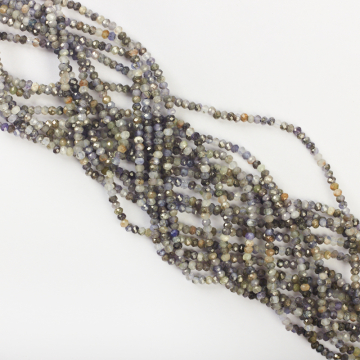 Tanzanit oponka fasetowana 2,5x3mm