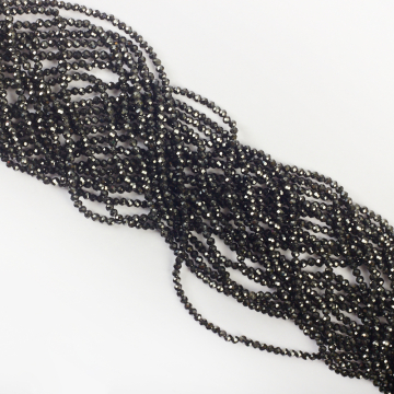 Czarna cyrkonia kulka fasetowana 2mm Czarna cyrkonia kulka fasetowana 2mm