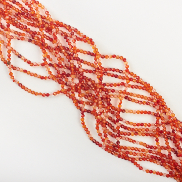 Karneol kulka fasetowana 2mm Karneol kulka fasetowana 2mm