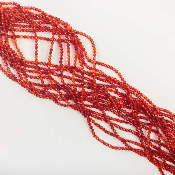 Karneol kulka fasetowana AA 2mm Karneol kulka fasetowana AA 2mm