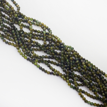 Zielony turmalin kulka fasetowana 3mm