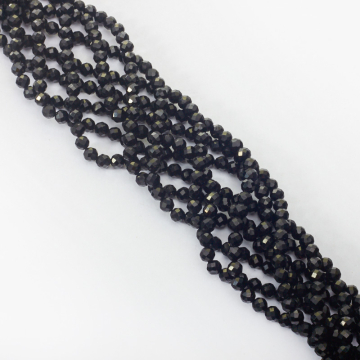 Czarny turmalin kulka fasetowana 5,5mm