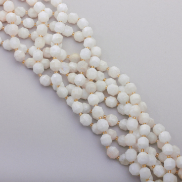 Kamień księżycowy baryłka fasetowana 8mm