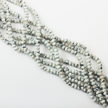 Jaspis dalmatyńczyk oponka fasetowana 6-4,5mm