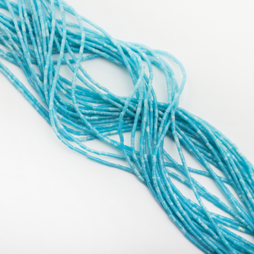 Jaspis cesarski słupek gładki błękitny 4,5x2,5mm