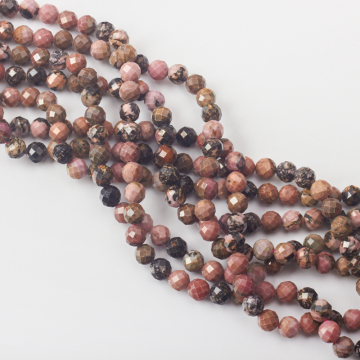 Rodonit kulka fasetowana 8mm