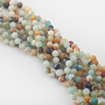 Amazonit kulka fasetowana 8mm