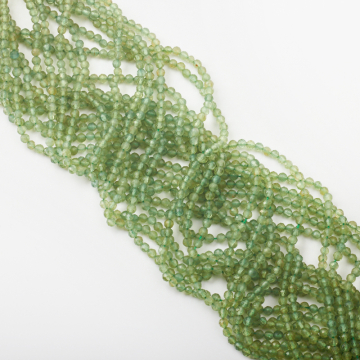 Zielony apatyt kulka fasetowana 3,5mm