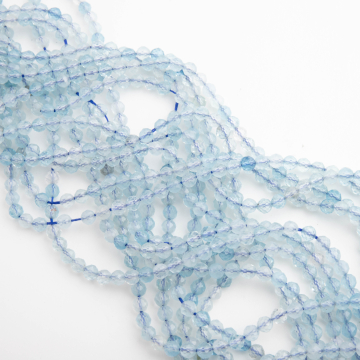 Akwamaryn kulka fasetowana 3,5mm