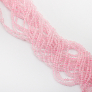 Kryształ górski różowy kulka fasetowana 3,5mm