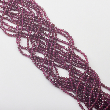 Granat kulka fasetowana 3mm