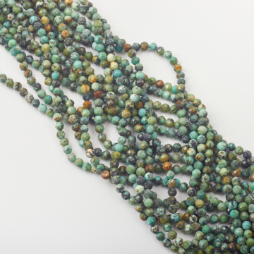 Turkus kulka fasetowana 4mm