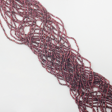 Granat kulka fasetowana 2mm