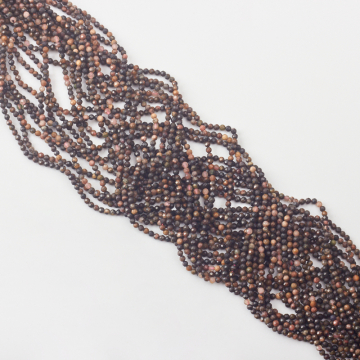 Czarny rubin kulka fasetowana 3mm