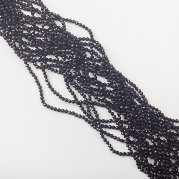 Czarny turmalin kulka fasetowana 3mm