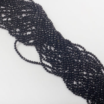 Czarny turmalin kulka fasetowana 4mm