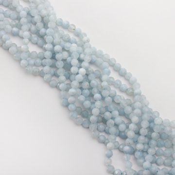 Akwamaryn kulka fasetowana 6,5mm