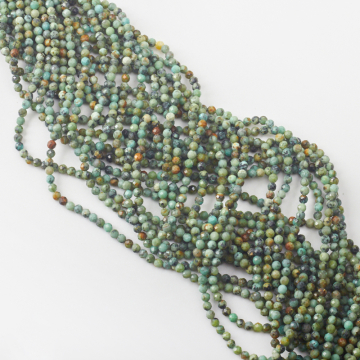 Turkus afrykański kulka fasetowana 3mm