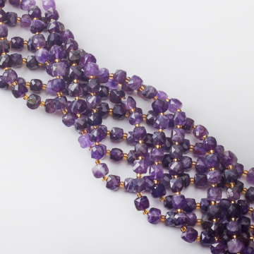 Ametyst kostka fasetowana 8mm