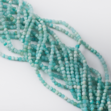 Amazonit kostka fasetowana 4mm