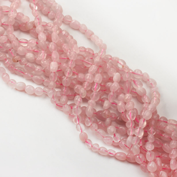 Kryształ górski różowy bryłka nieregularna 6x8mm