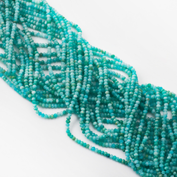 Amazonit oponka fasetowana 3x2mm