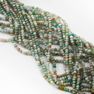 Amazonit oponka fasetowana 4x3mm