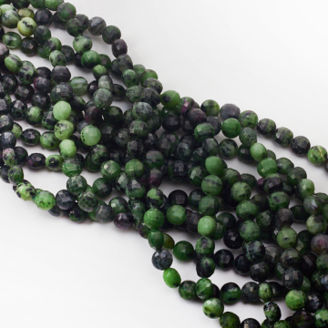 Zoissyt z rubinem dysk fasetowany 8mm