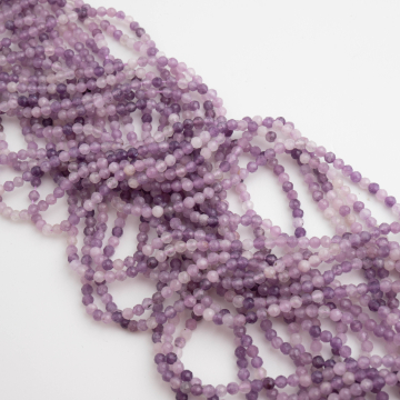 Lepidolit kulka fasetowana 2,5mm