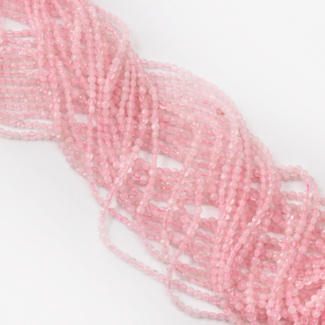 Kryształ górski różowy dysk fasetowany 4mm