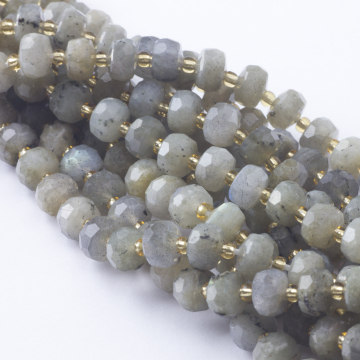 Labradoryt oponka fasetowana 8x6mm