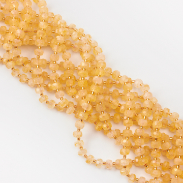 Cytryn oponka fasetowana 7,5x5,5mm