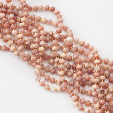 Kamień słoneczny oponka fasetowana 8x6mm