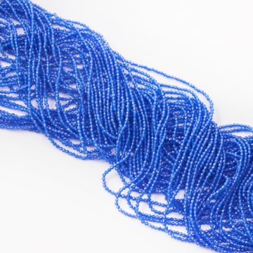 Kocie oko kulka fasetowana granatowa 2mm