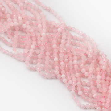 Kryształ górski różowy kulka fasetowana 6mm