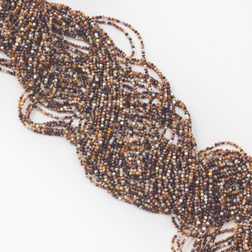 Czarna muszla opalizująca kulka fasetowana 2mm