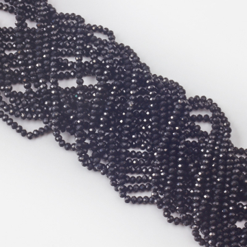 Czarny turmalin oponka fasetowana 3x4mm