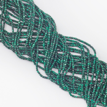 Malachit naturalny kostka fasetowana 2,5mm