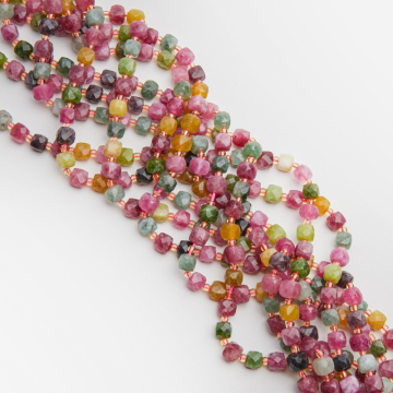 Mix kamieni kostka fasetowana 7mm