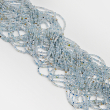 Akwamaryn oponka fasetowana 2x3mm