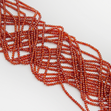 Granat pomarańczowy oponka fasetowana 3x3,5mm