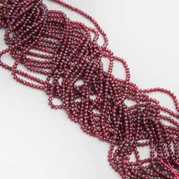 Granat oponka fasetowana 3x4mm