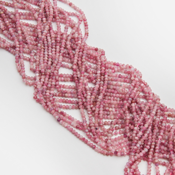 Turmalin różowy oponka fasetowana 3x4mm