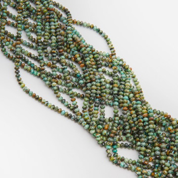 Turkus afrykański oponka fasetowana 3x4,5mm