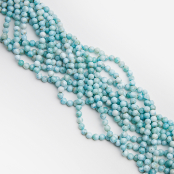 Larimar kulka gładka 6mm