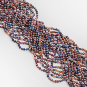 Rubin z szafirem kulka fasetowana 4,5mm