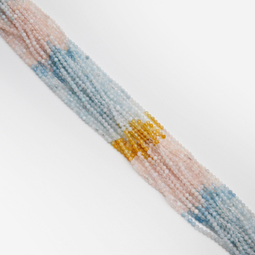 Morganit kulka fasetowana cieniowana 3mm