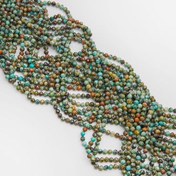 Turkus afrykański kulka fasetowana 4mm
