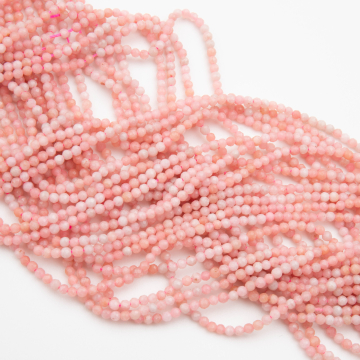 Opal różowy kulka fasetowana 2,5mm