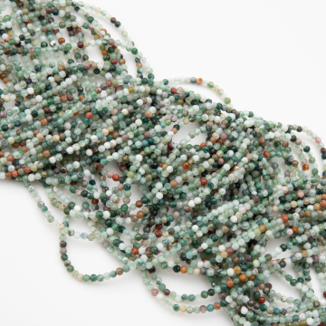 Agat indyjski kulka fasetowana 2mm